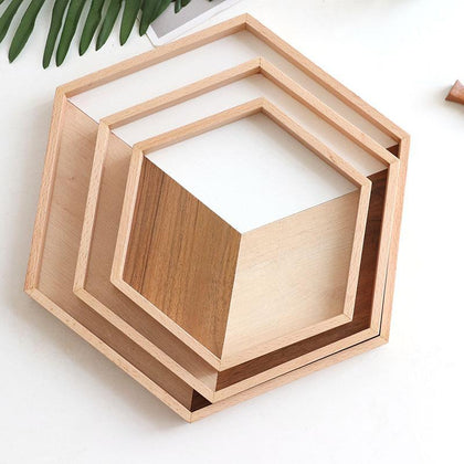 Hexagon Wooden Tray