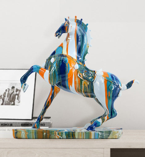 Painted Horse Sculpture