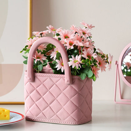 Cute Pinky Basket Vase